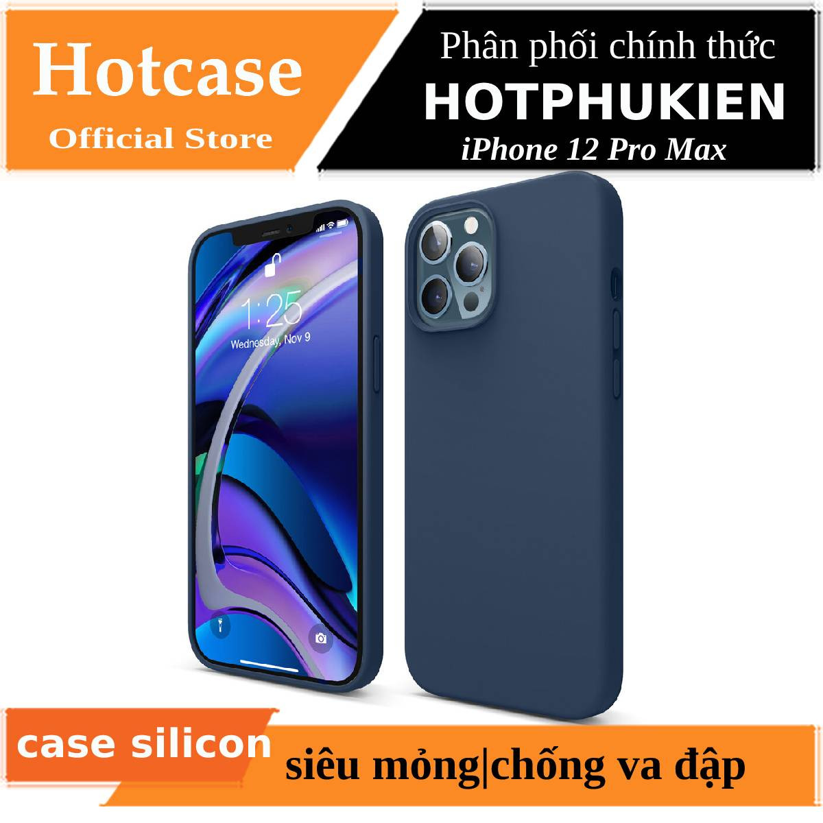 Ốp lưng chống sốc silicon case cho iPhone 12 Pro Max hiệu HOTCASE
