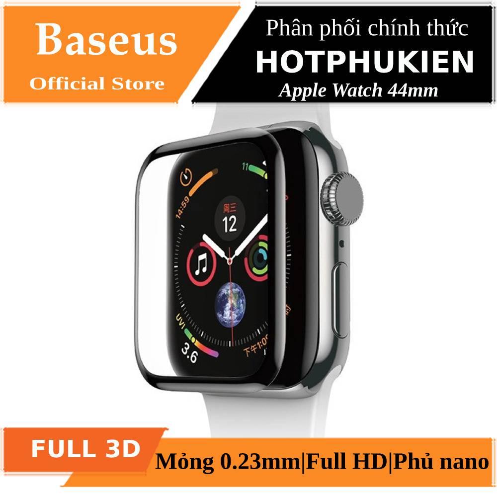 Miếng dán kính cường lực Full 3D BASEUS cho Apple Watch 44mm