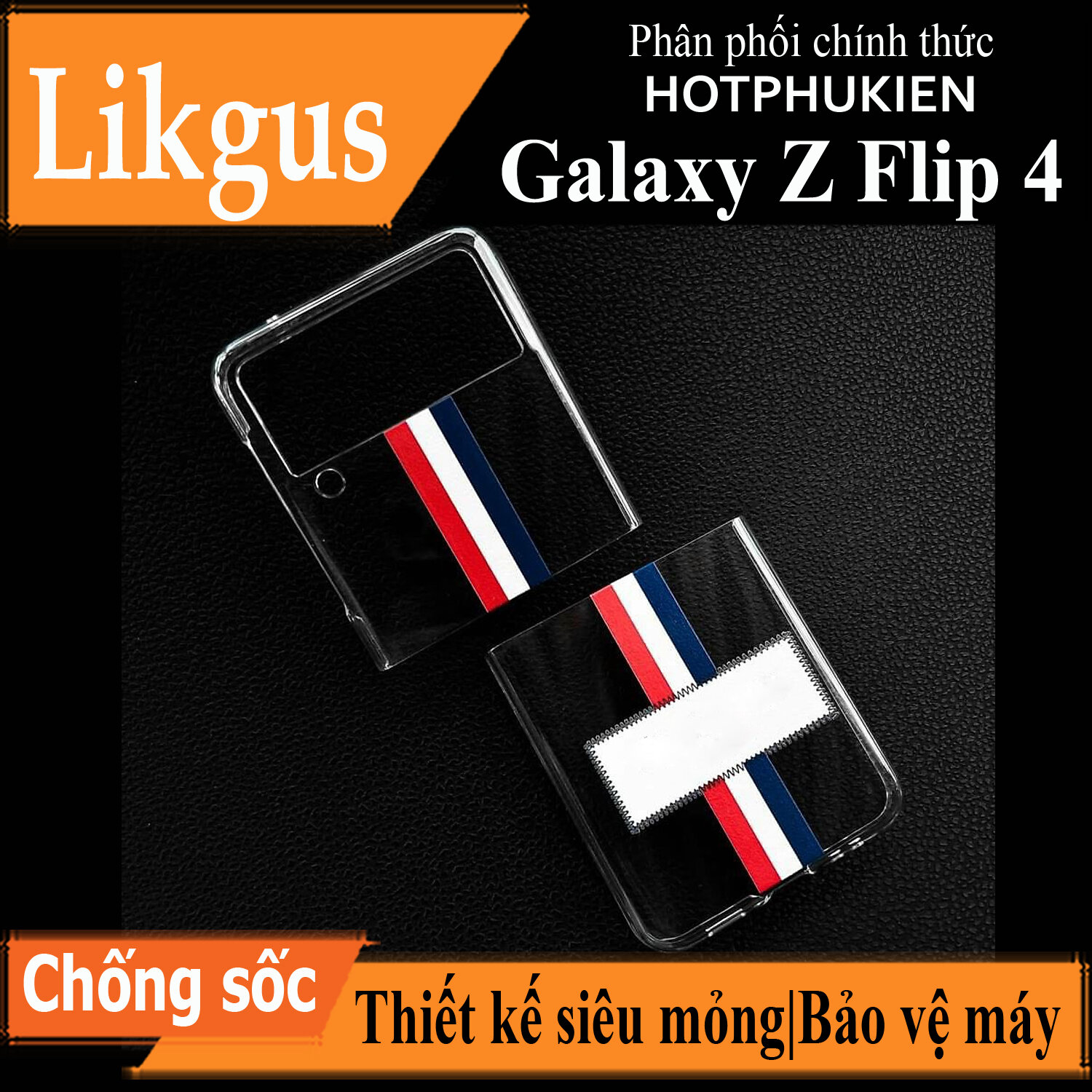 Ốp lưng trong suốt cho Samsung Galaxy Z Flip 4 hiệu Likgus Thom Brow