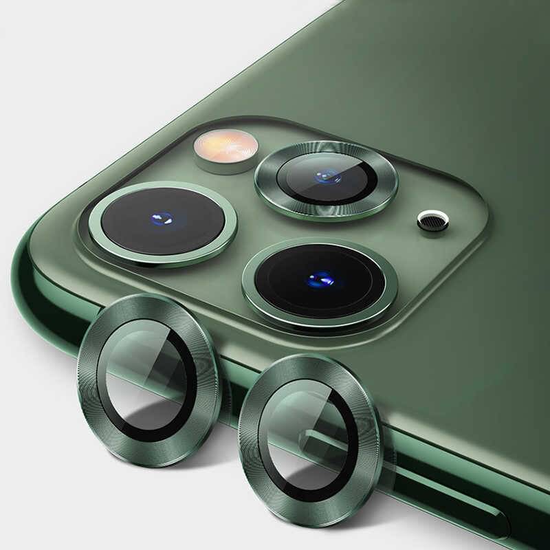 Bộ ốp viền kim loại tích hợp cường lực chống trầy Camera cho iPhone 12 Pro hiệu Baseus Alloy Protection Ring Lens Film