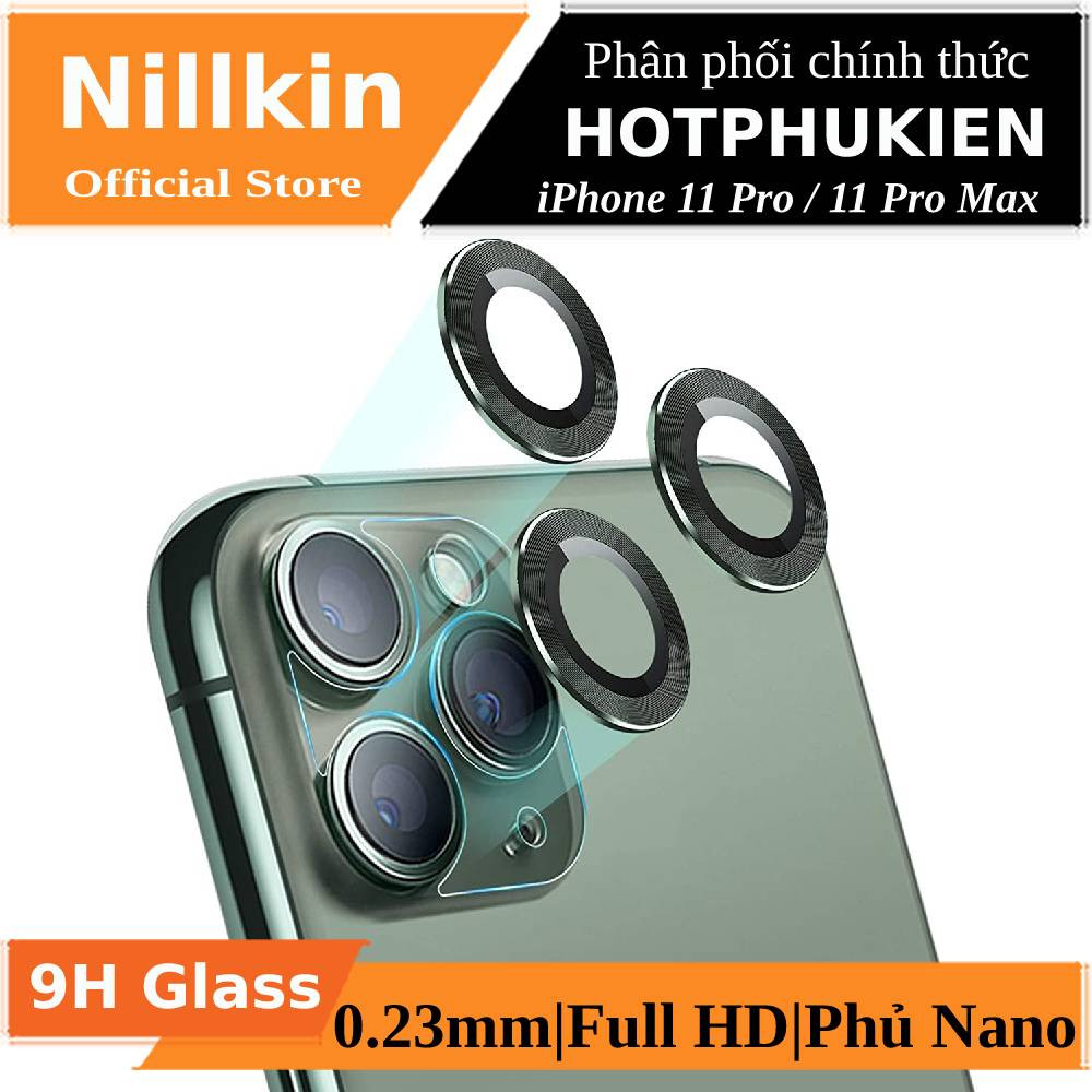 Bộ miếng dán kính cường lực bảo vệ Camera cho iPhone 11 Pro Max hiệu Nillkin CLRFilm
